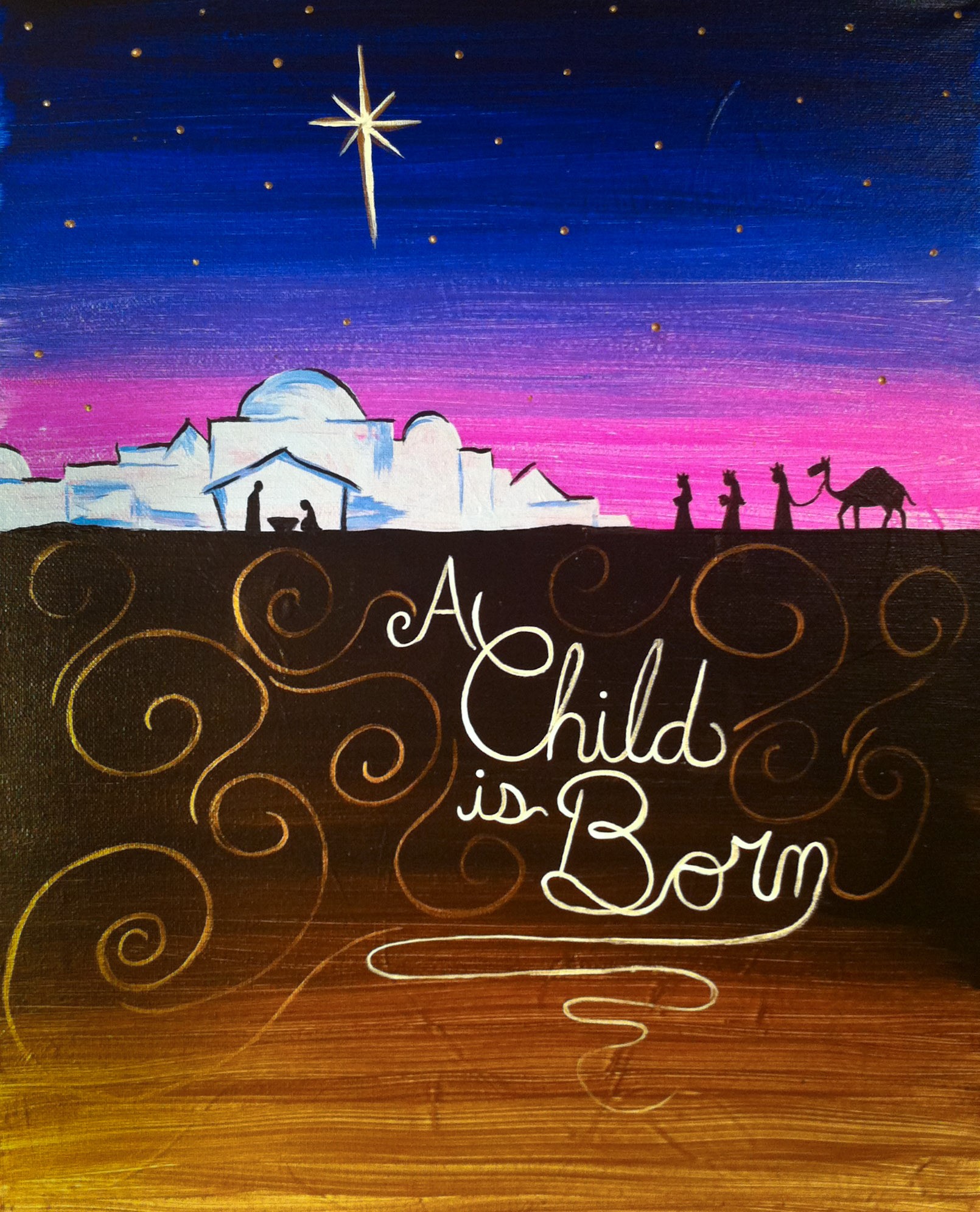 A Child Is Born - Pinot's Palette Painting