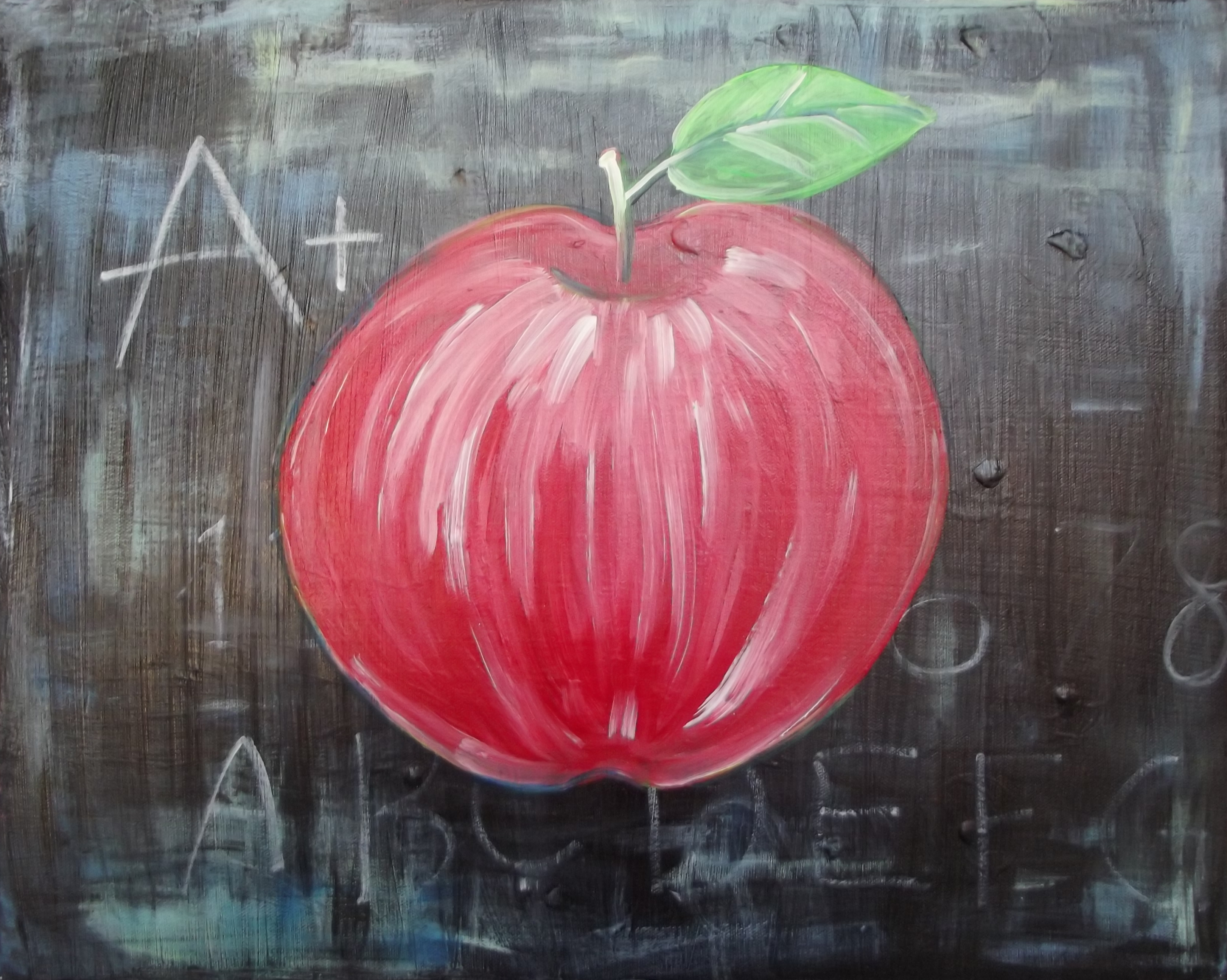 apple-for-teacher-pinot-s-palette-painting