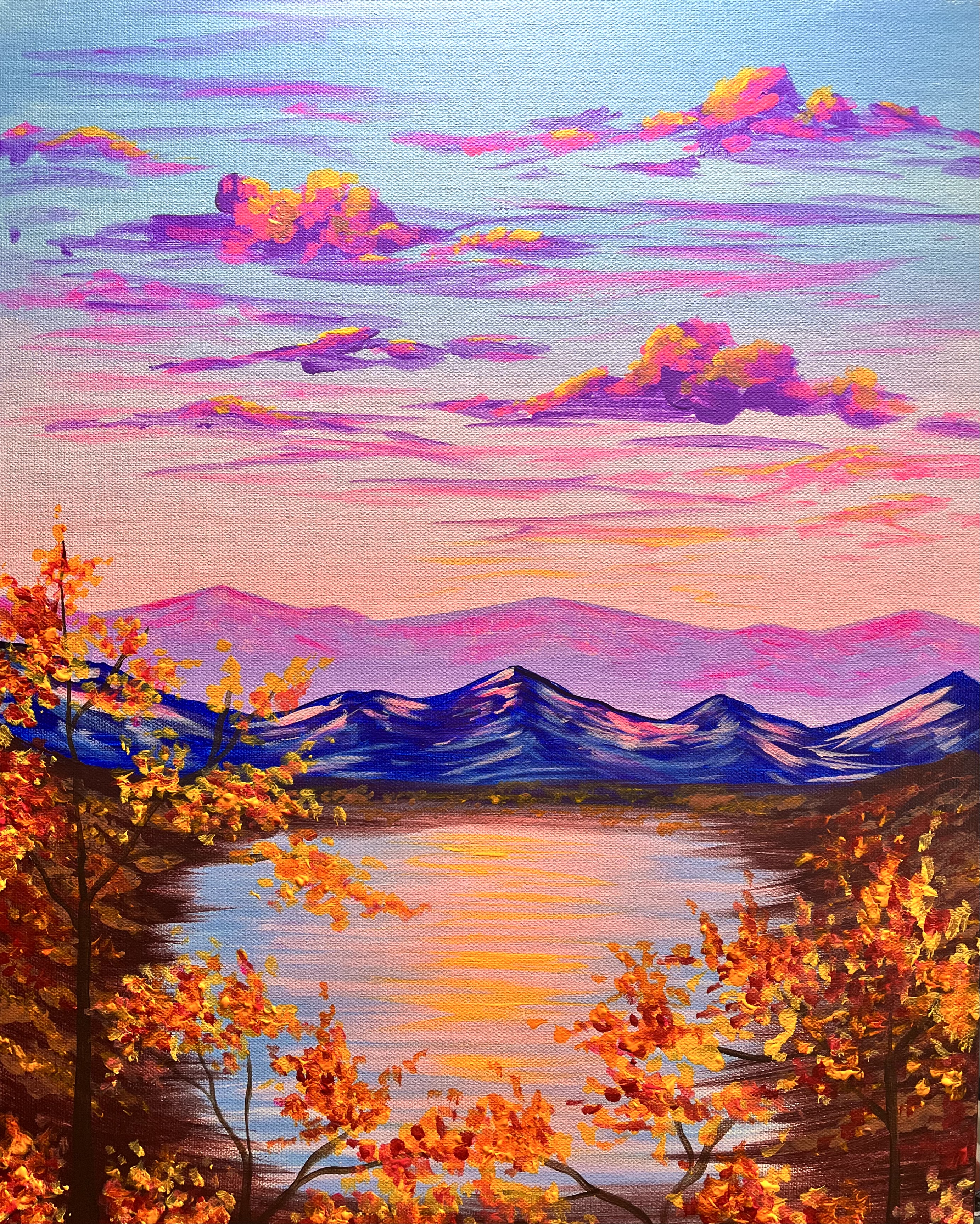 Autumn Sunset - Pinot's Palette Painting