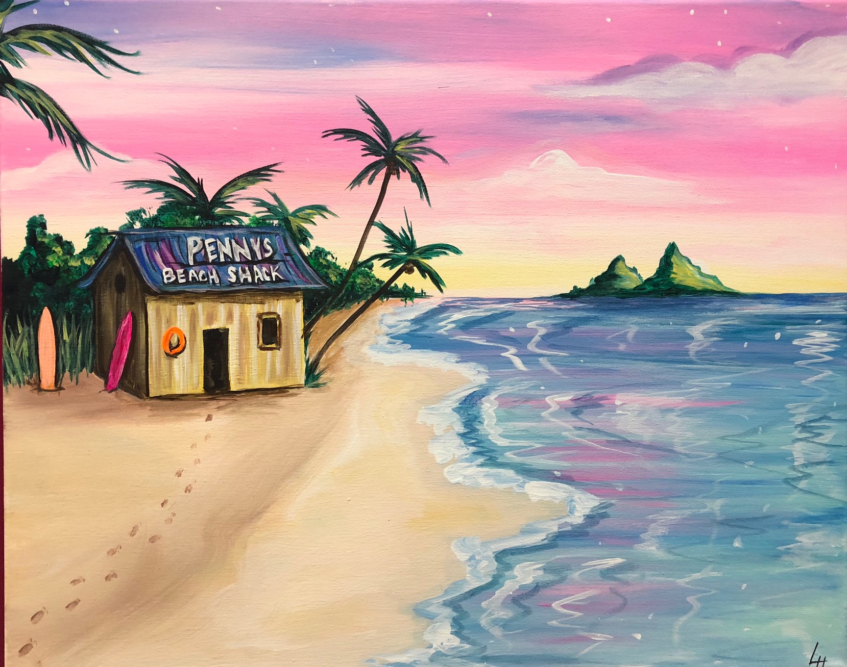 Beach Shack - Pinot's Palette Painting