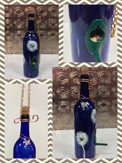Bird Feeder (Wine Bottle): Dandy Flyin'