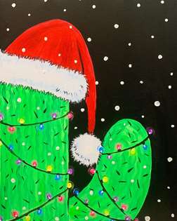 Black Light Christmas Cactus
