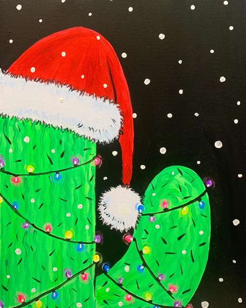 Black Light Christmas Cactus