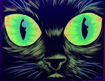Blacklight Black Cat