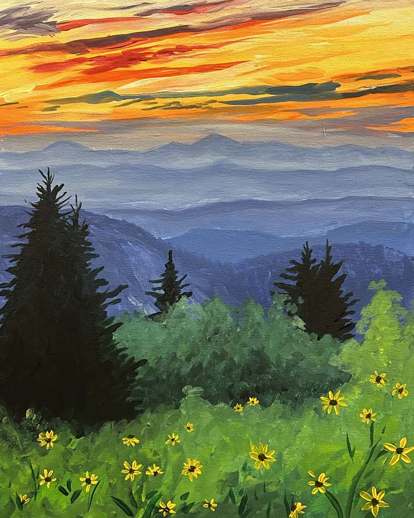 Blue Ridge Mountain Morning - Pinot's Palette Painting