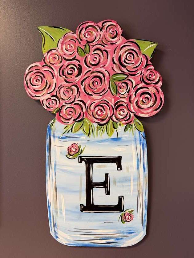 Mason Jar Wood Cutout