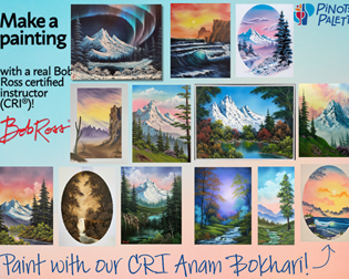 Bob Ross Oil Painting - with Certified Ross Instructor Anam Bokhari