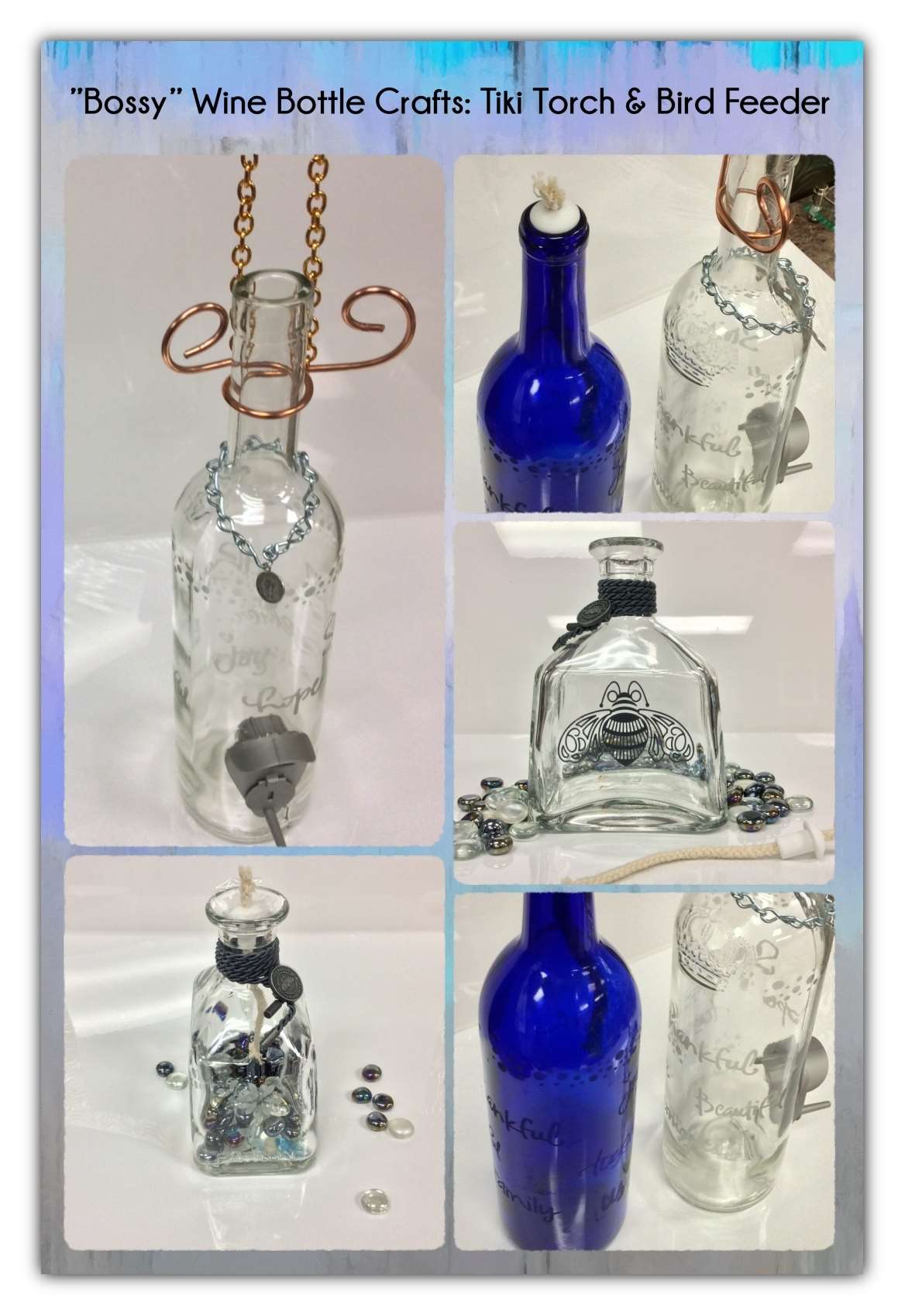 Bossy Wine Bottle Craft Bird Feeder Or Tiki Torch Sun Sep 29
