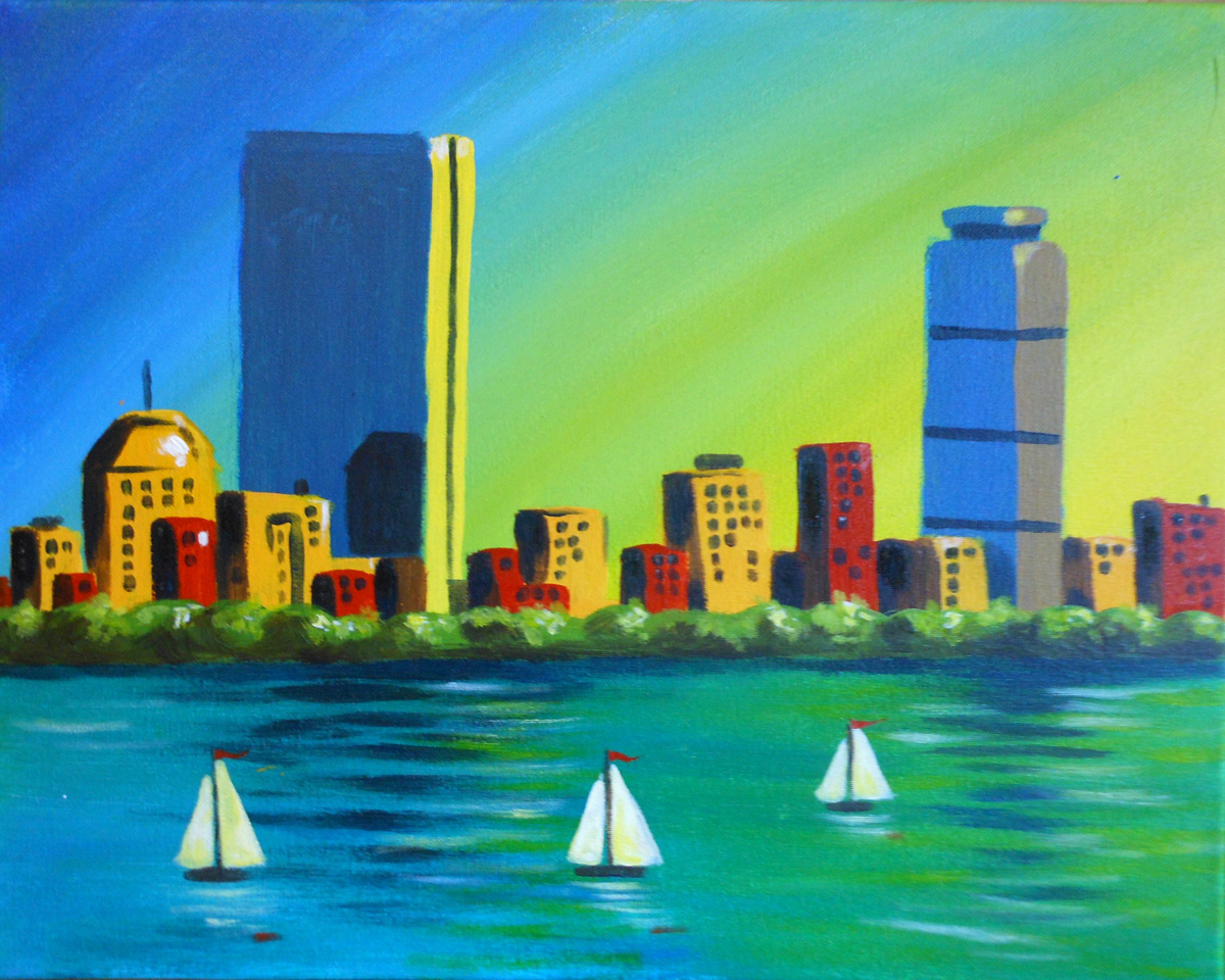6. Boston Skyline Nail Art Pinterest - wide 8