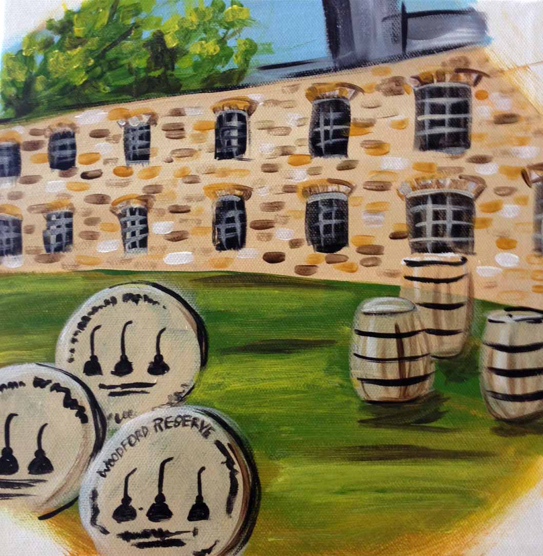 Bourbon Barrel Head Woodford Distillery Pinot's Palette Painting
