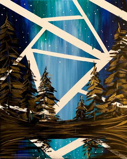 Brush-less Aurora Through the Trees