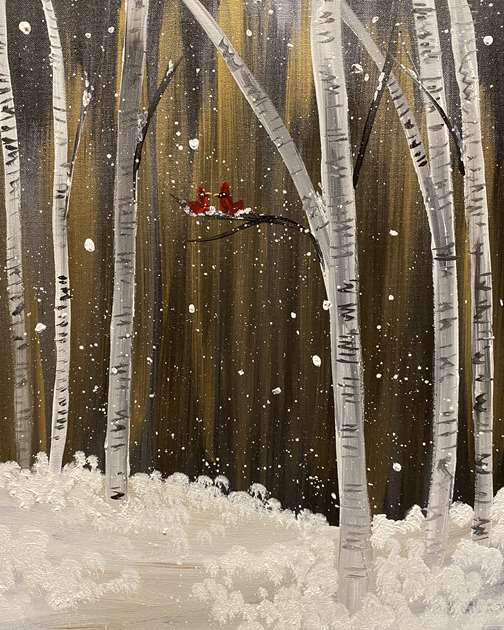 Cardinals in Winter
