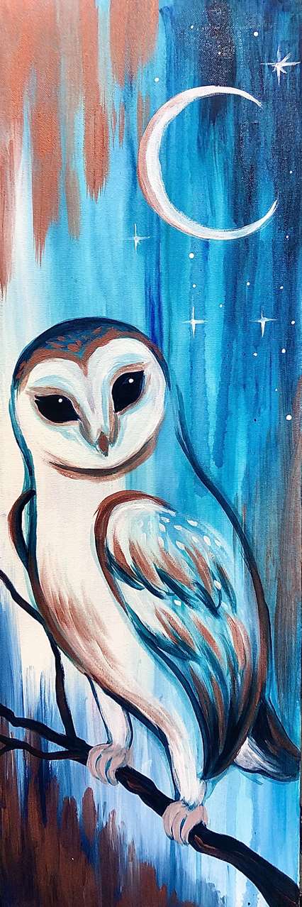 easy owl paintings