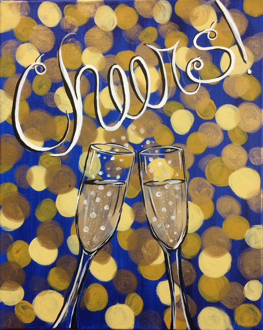 Cheers to All! Pinot's Palette Painting