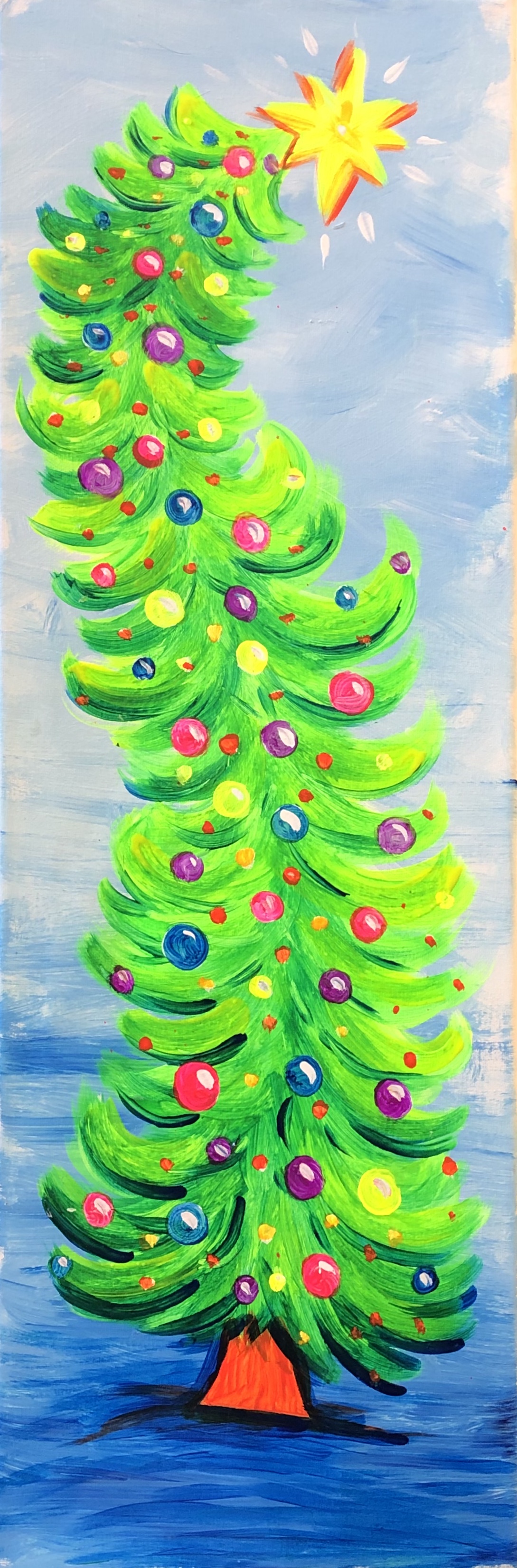 Christmas Tree Aglow! Pinot's Palette Painting