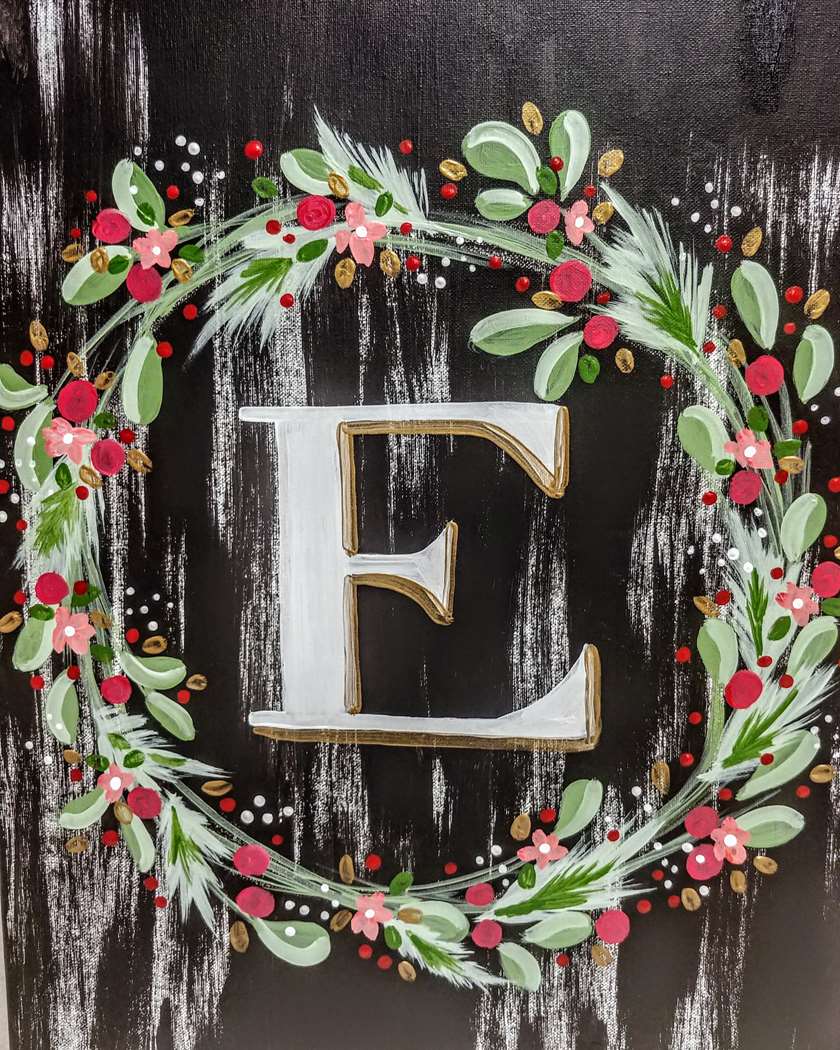Christmas Wreath Monogram