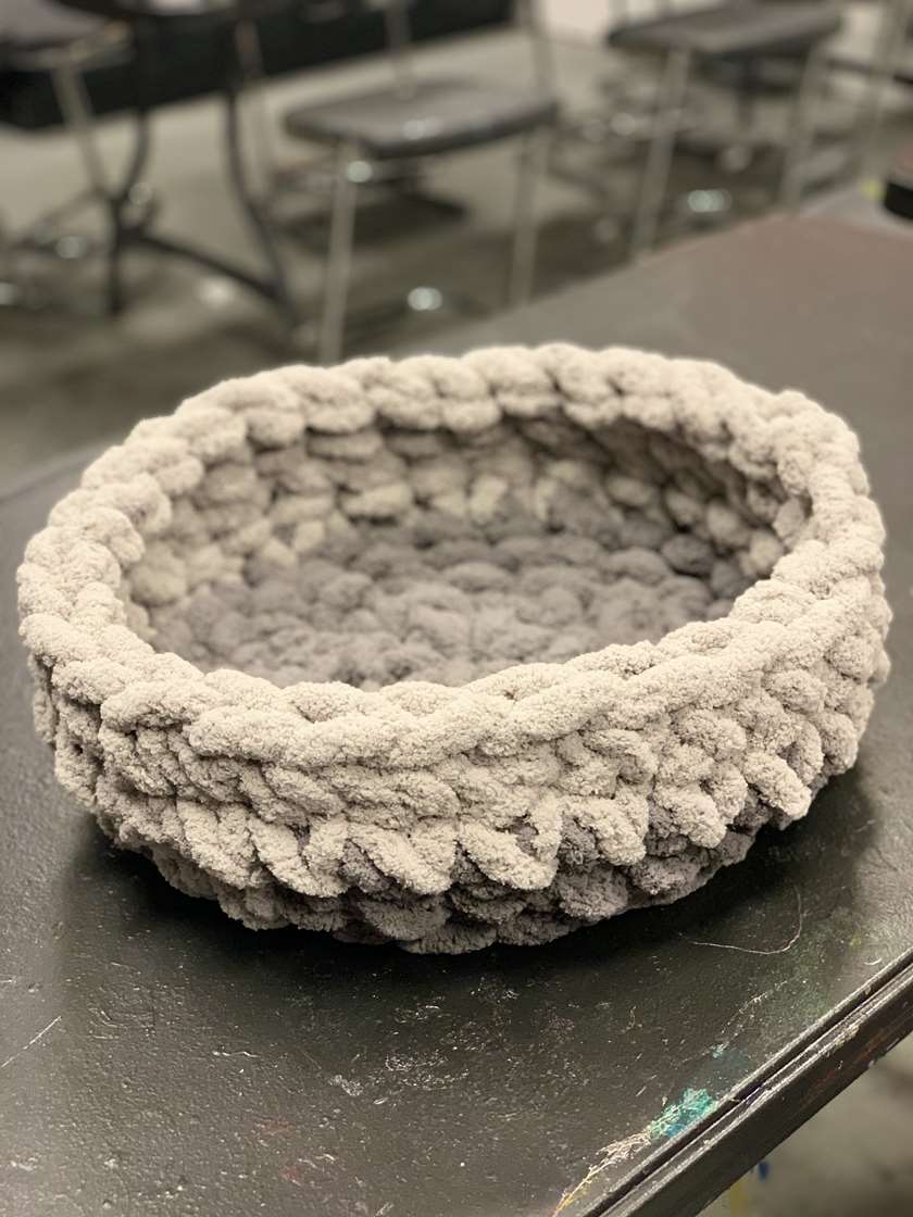 Chunky Knit Pet Bed/ Knit Basket