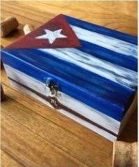 Cuban Flag or Chicago Flag Cigar Box