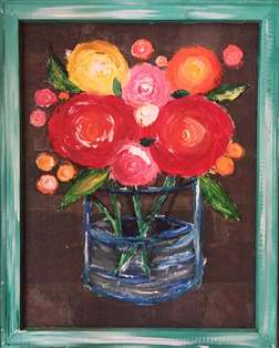 Colorful Blooms - Screen Painting