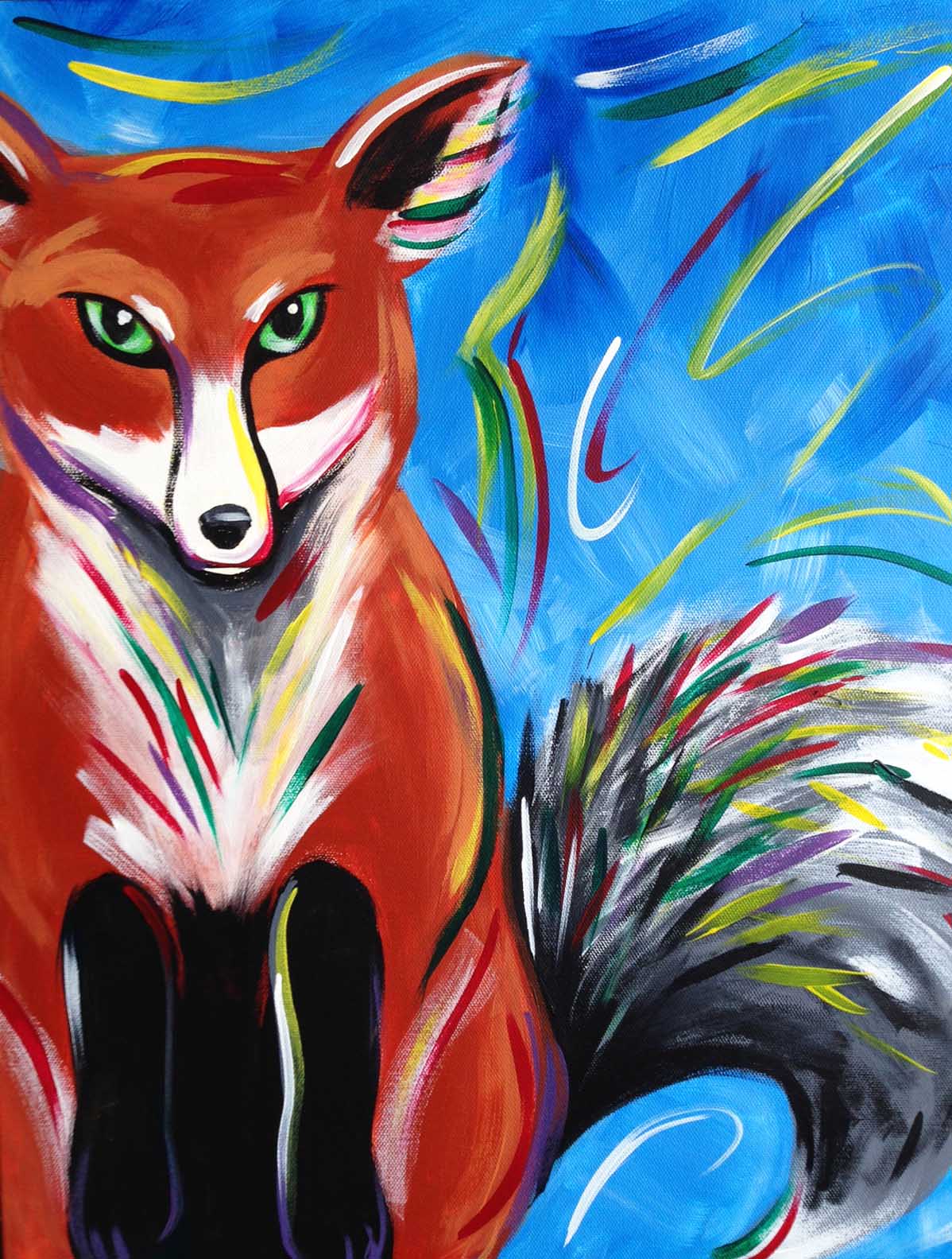 Colorful Fox - Pinot's Palette Painting