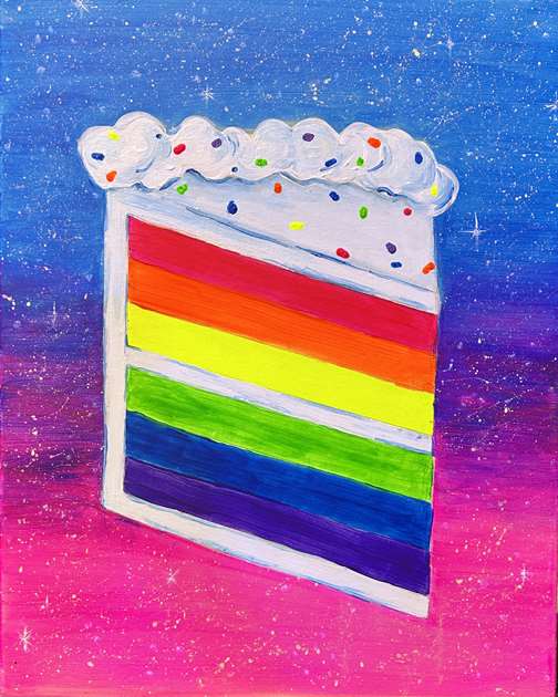 Colorfully Cosmic Cake
