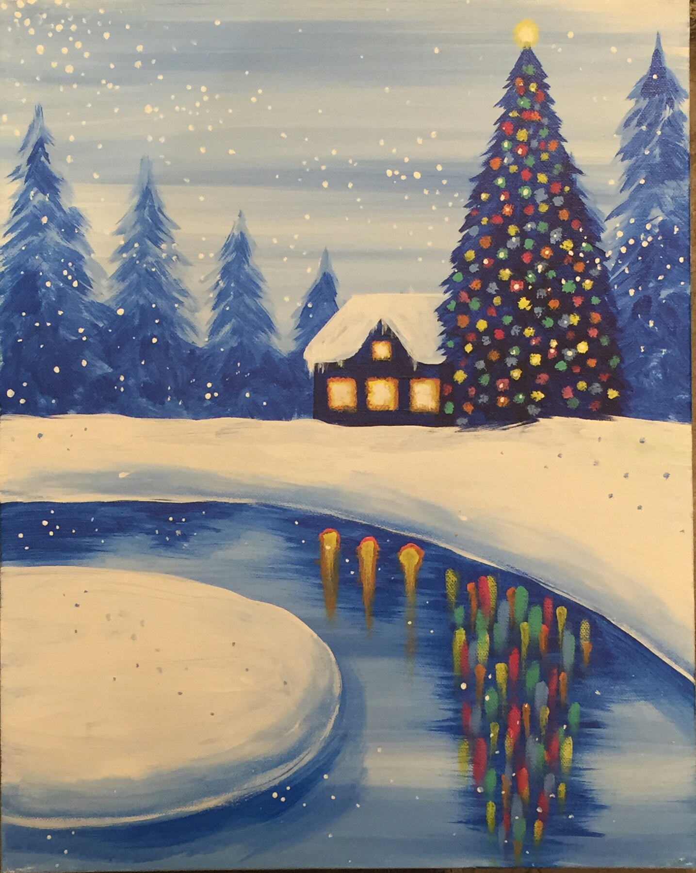 Cozy Christmas - Pinot’s Palette Painting