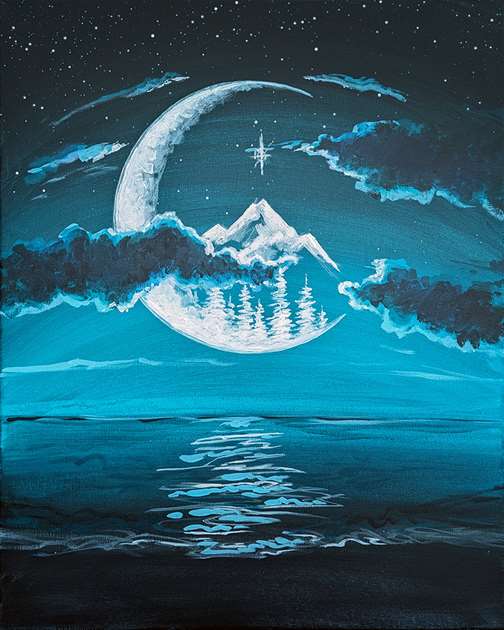 Crescent Mountain Over the Beach