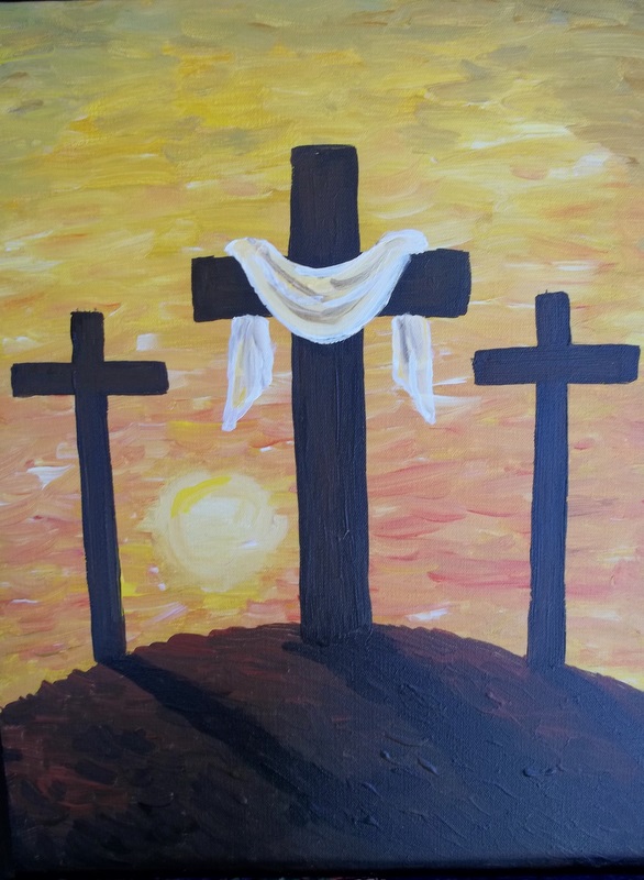 Crosses of Calvary - Pinot's Palette Painting