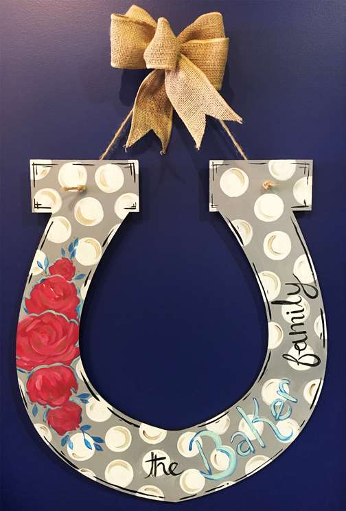 Custom Door Hanger - Horseshoe