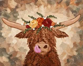 Cute Shaggy Autumn Cow