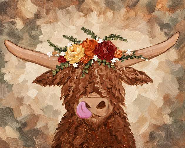 Cute Shaggy Autumn Cow