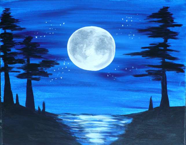 Cypress Moon - Pinot's Palette Painting