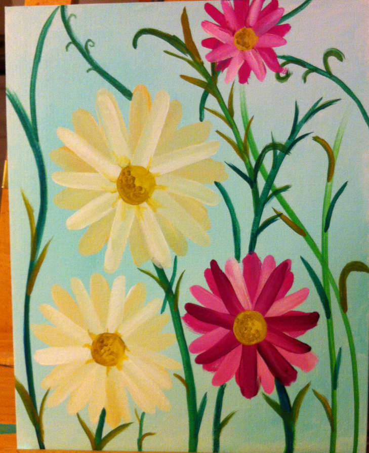 Daisy Garden Pinot's Palette Painting