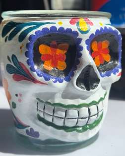 Day of the Dead Skull candle