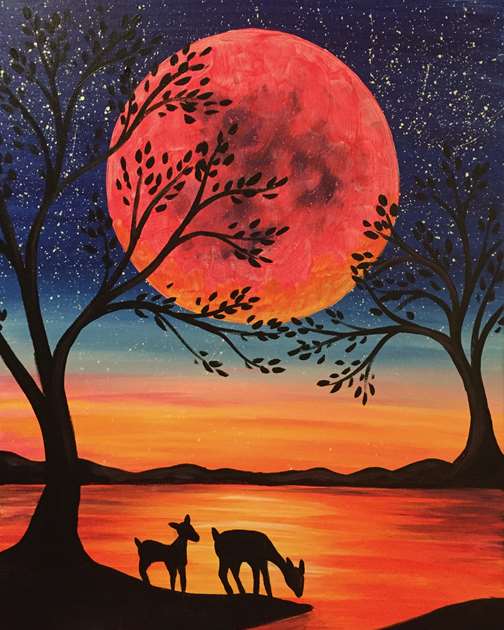 Deer in the Moonlight