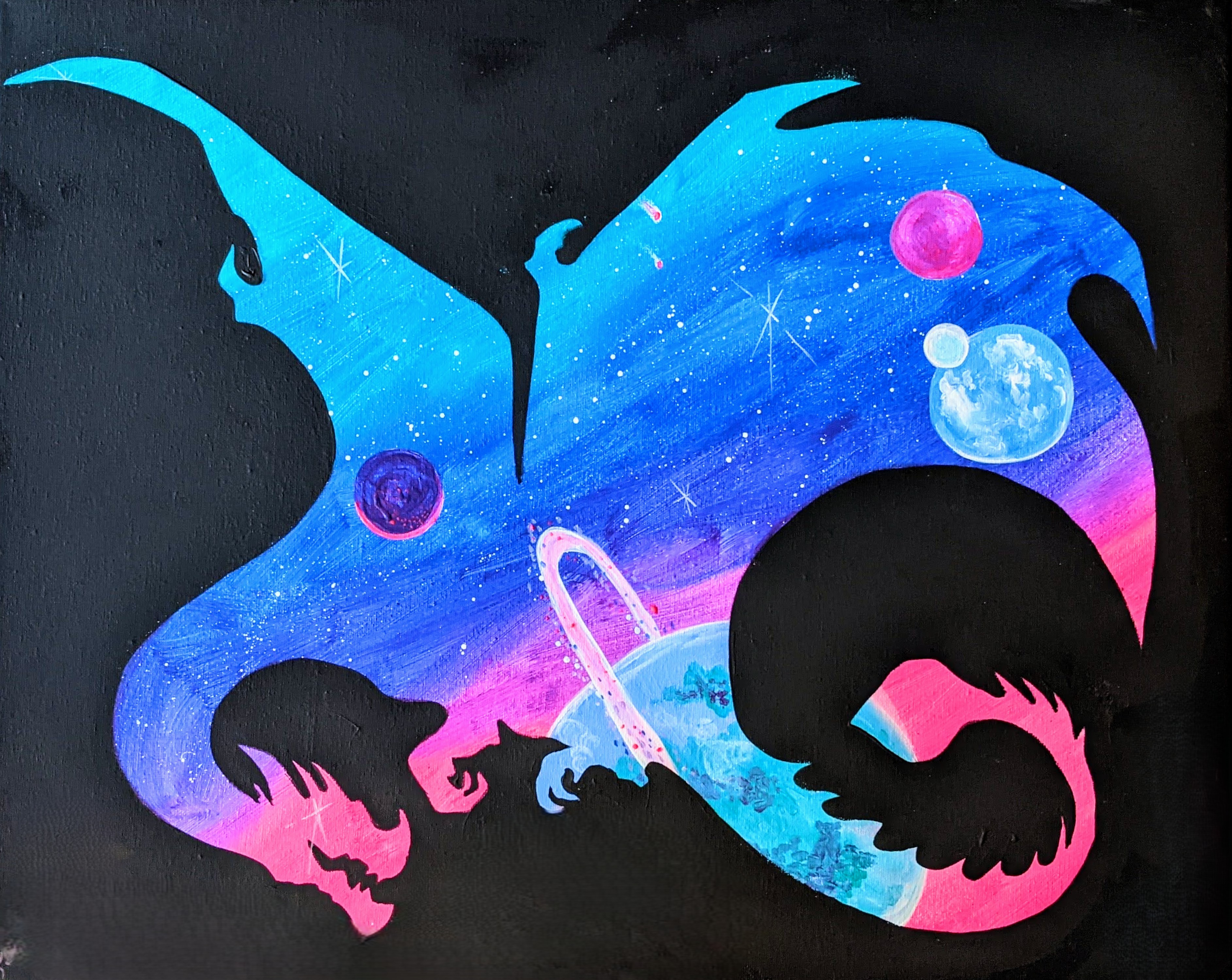 Dragon Silhouette - Pinot's Palette Painting