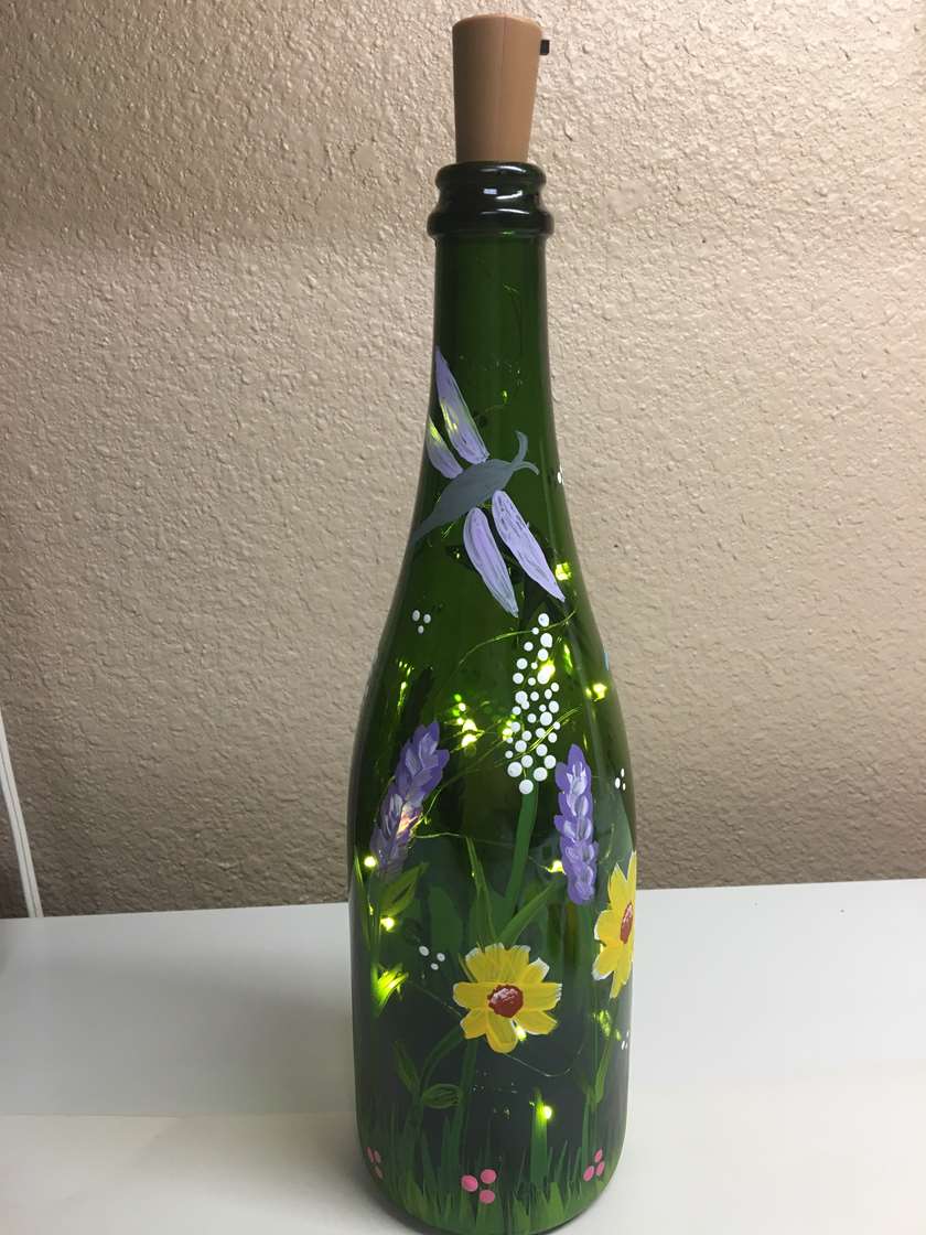 Bottle and lights included!