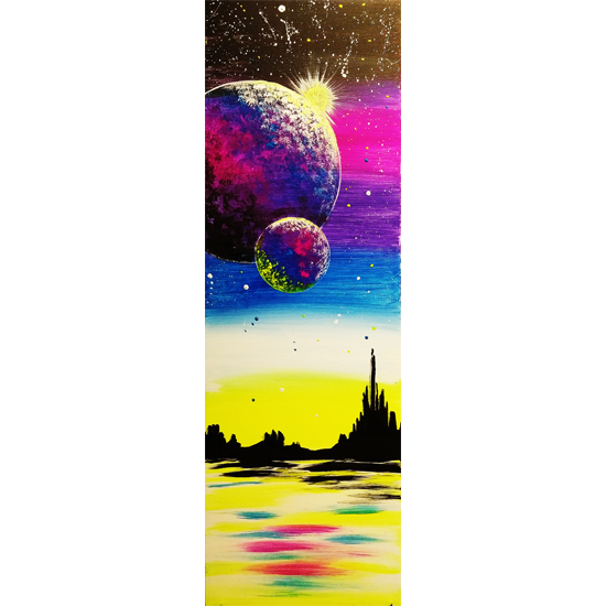 Painting on a 10x30 canvas