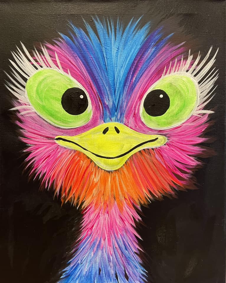 Electric Emu - Pinot's Palette Painting