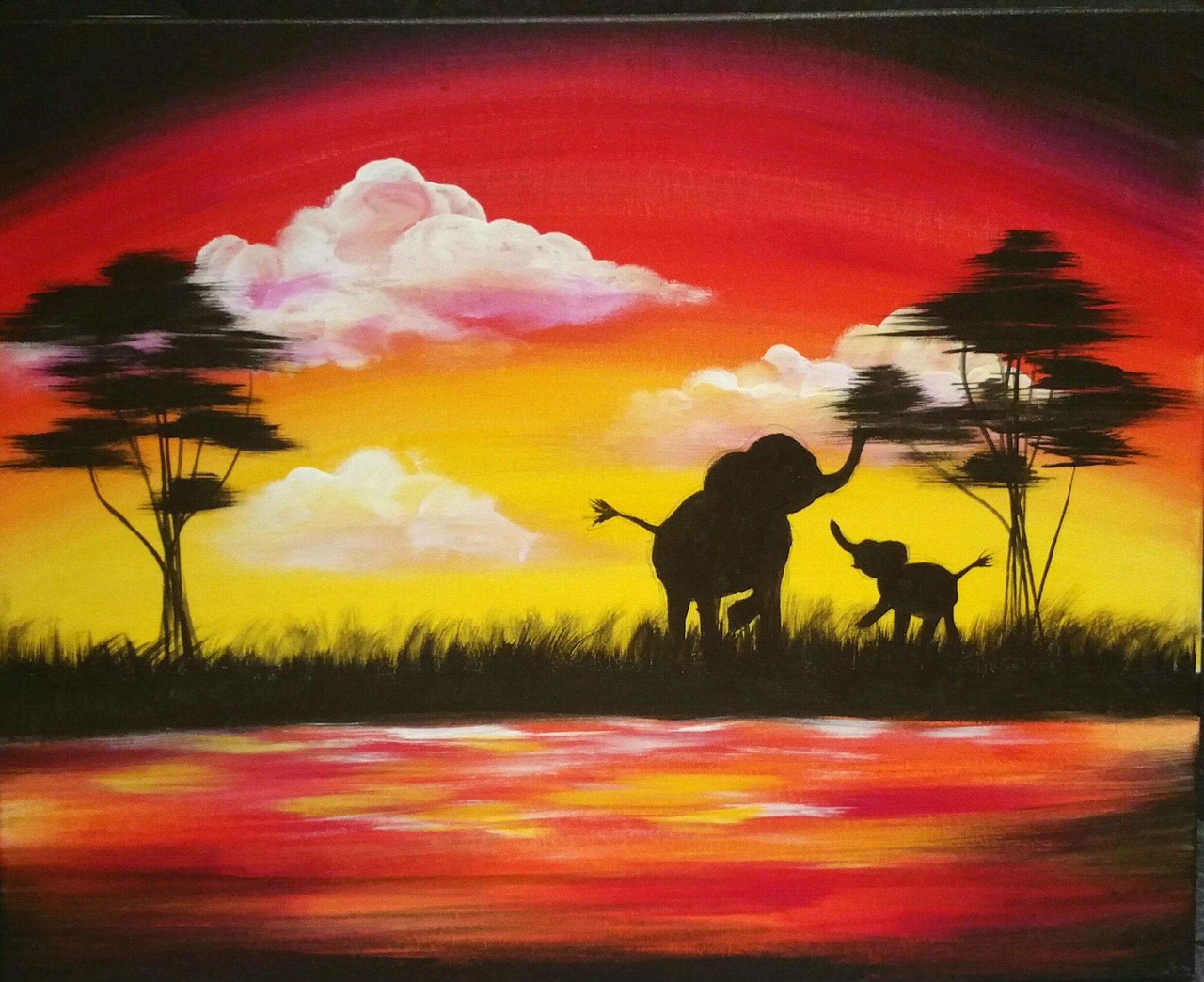 Elephant Safari - Pinot's Palette Painting