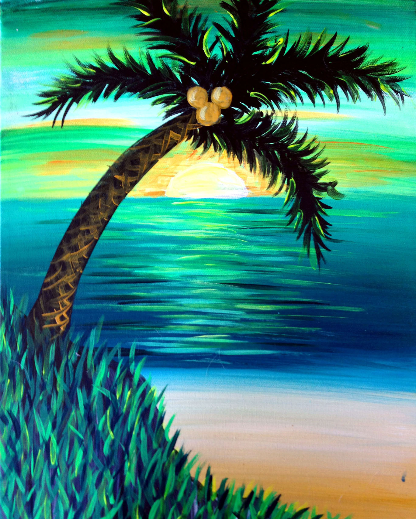 Emerald Coast Pinot's Palette Painting