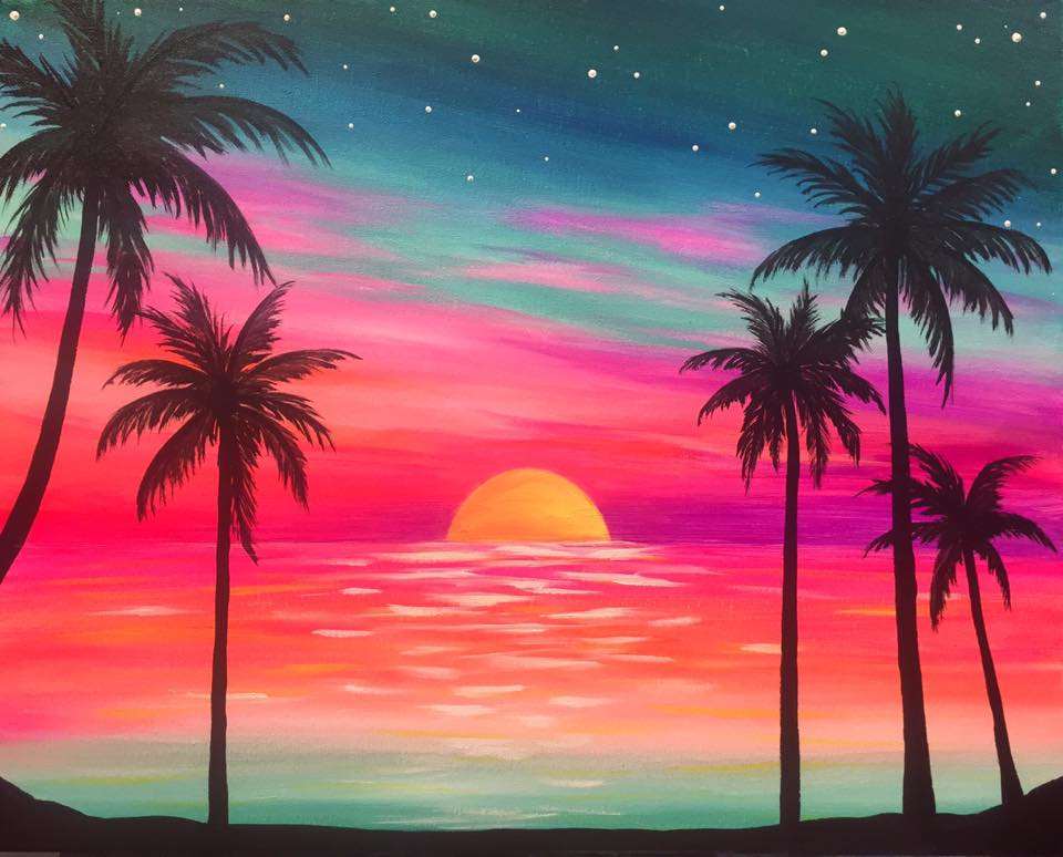 IN STUDIO CLASS ❤🎨😍 Doors Open at 6:45pm! Reserve Online - Make it a Date Night Painting! One Canvas Per Painter