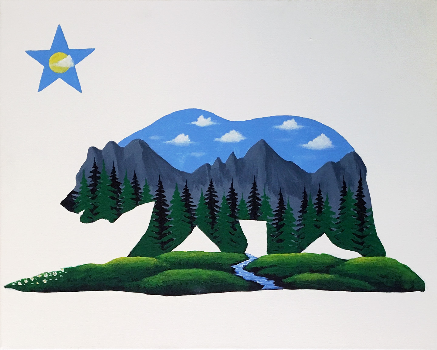 Eureka! Day Version Pinot's Palette Painting