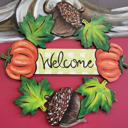 Fall Wreath Door Hanger