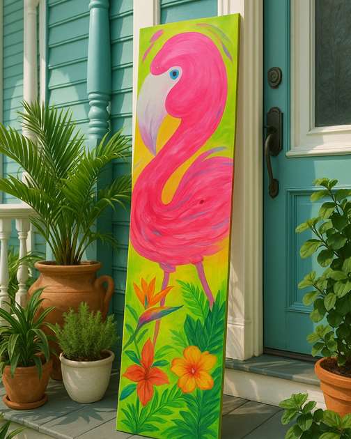 Fancy Yard Bird Porch Leaner