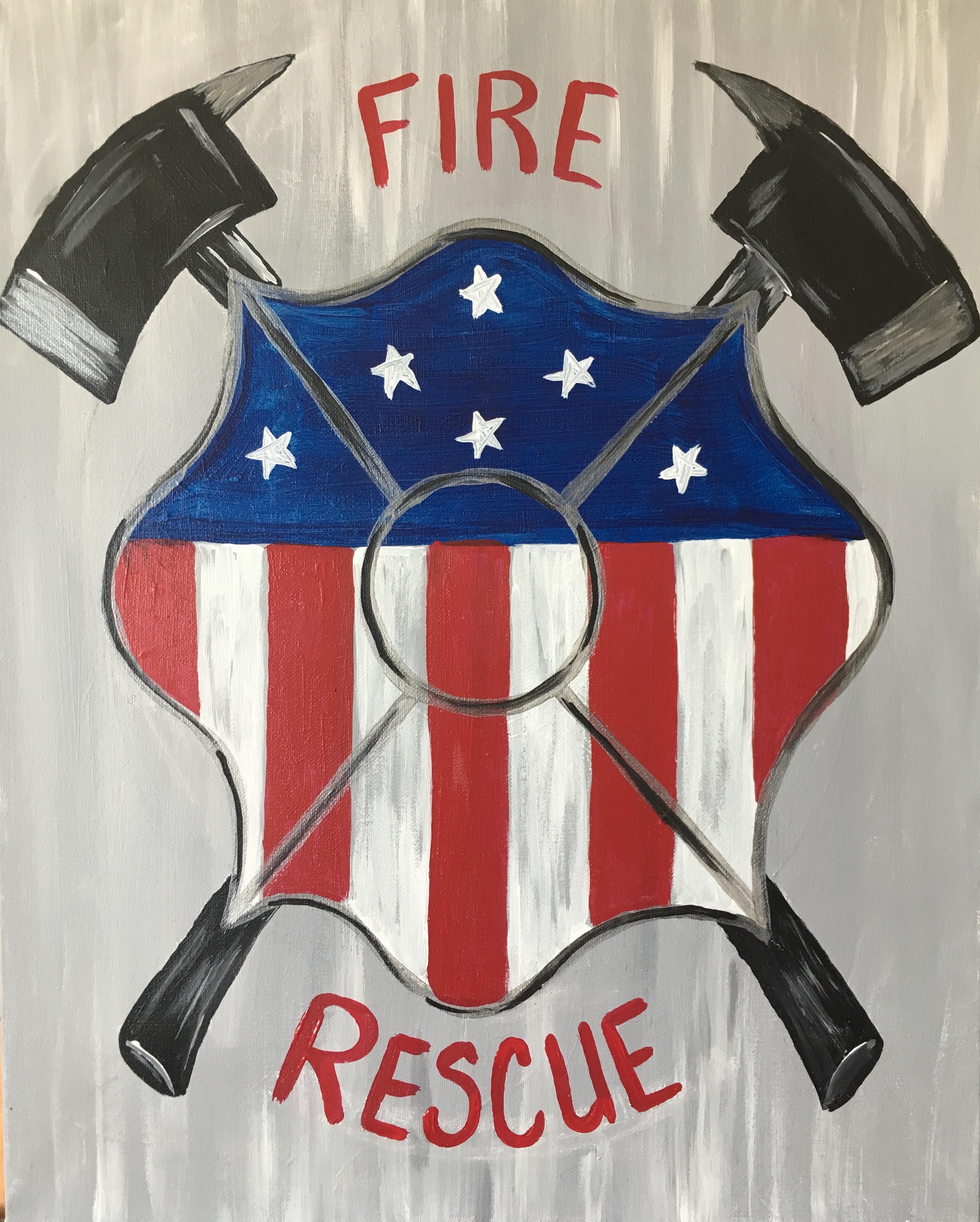 Fire Rescue - Pinot's Palette Painting