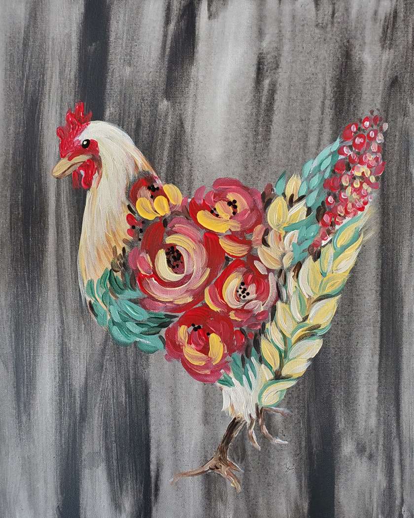 Floral Chicken - Ladies Night! $35!