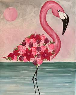 Floral Flamingo