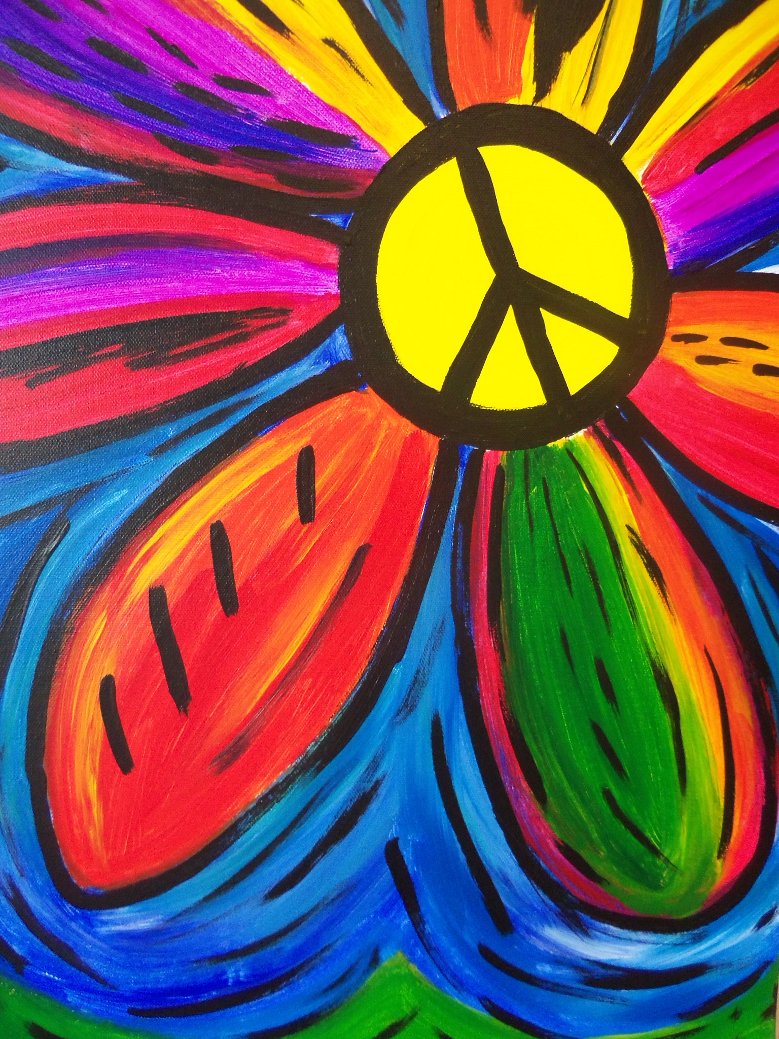 Flower Power Pinot's Palette Painting