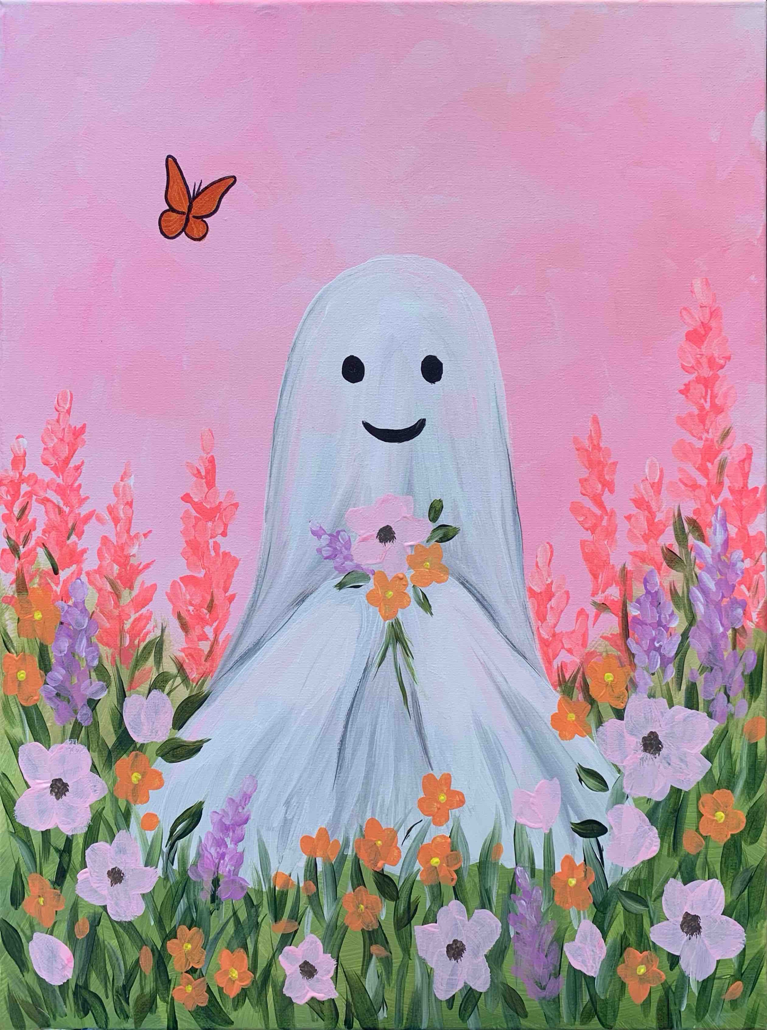 Flowers for Boo - Pinot's Palette Painting